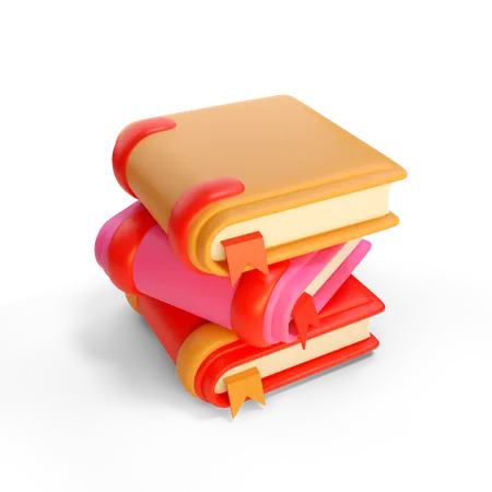 Pile of books  3D Icon