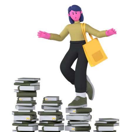 Pile of books  3D Icon