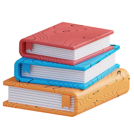 3 D Illustration Of Pile Of Books 3D Icon
