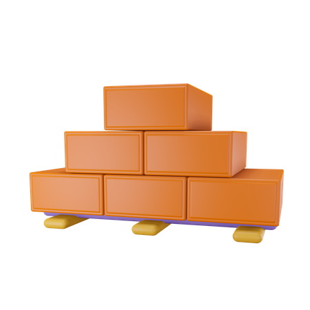 Pile of boxes  3D Illustration