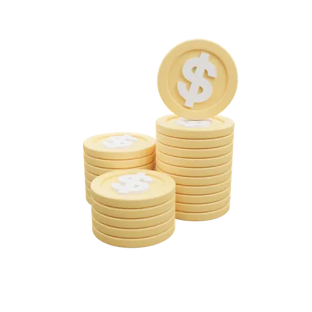 Pile Of Coin  3D Icon