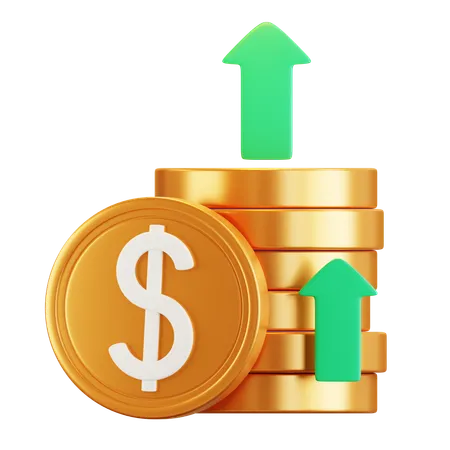 3 D Pile Of Coins Illustration 3D Icon
