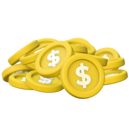Pile Of Coins 3D Icon