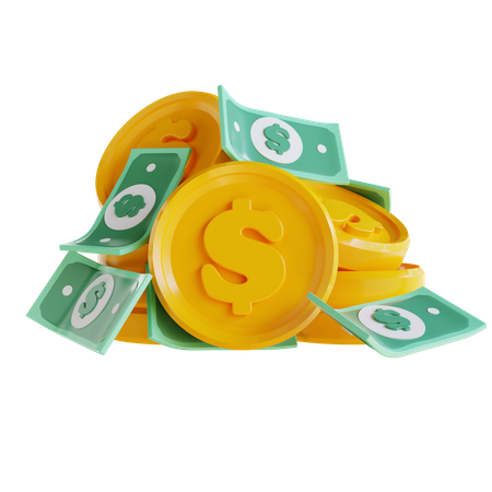 Pile Of Dollars  3D Icon