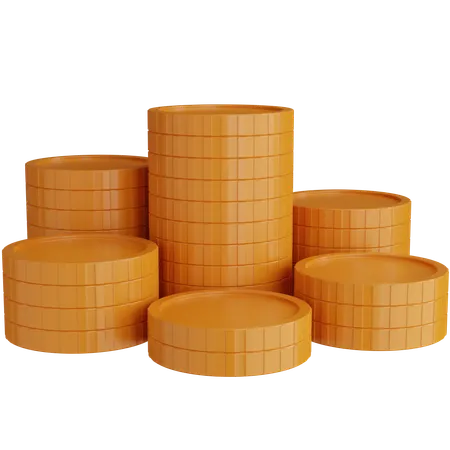 Pile Of Gold Coins  3D Icon