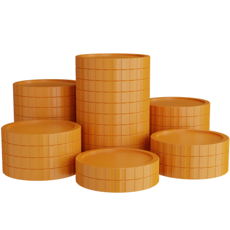 Pile Of Gold Coins  3D Icon