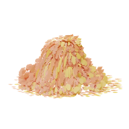 PILE OF LEAVES  3D Icon