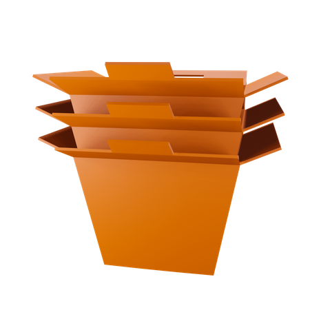 Pile of meals boxes  3D Icon