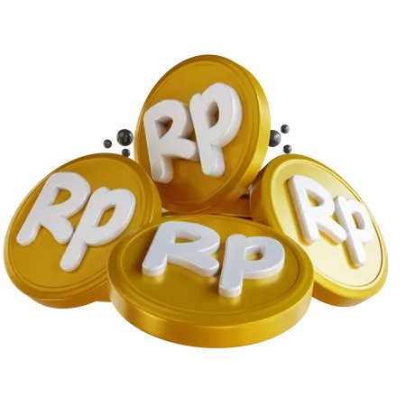 Pile Of Rupiah Coins 3D Illustration