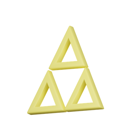 Pile de triangles creux  3D Icon