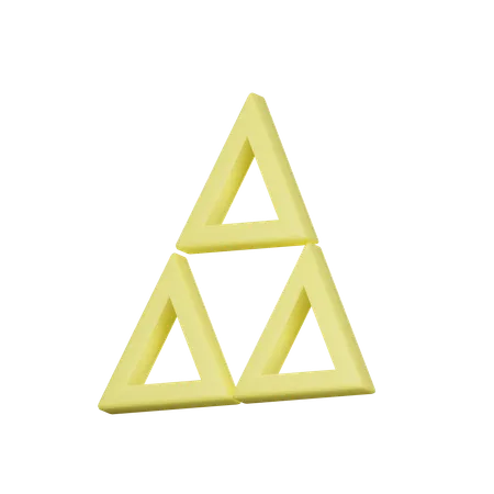 Pile de triangles creux  3D Icon