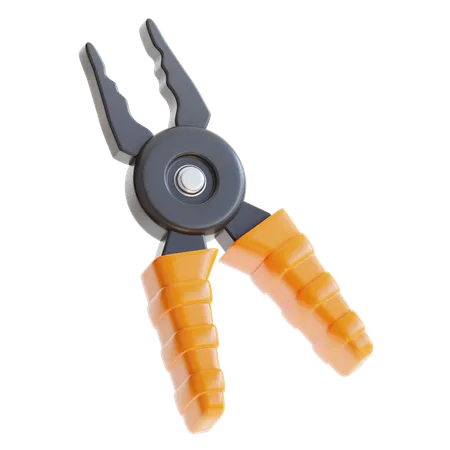3 D Rendering Pliers Construction Icon 3D Icon