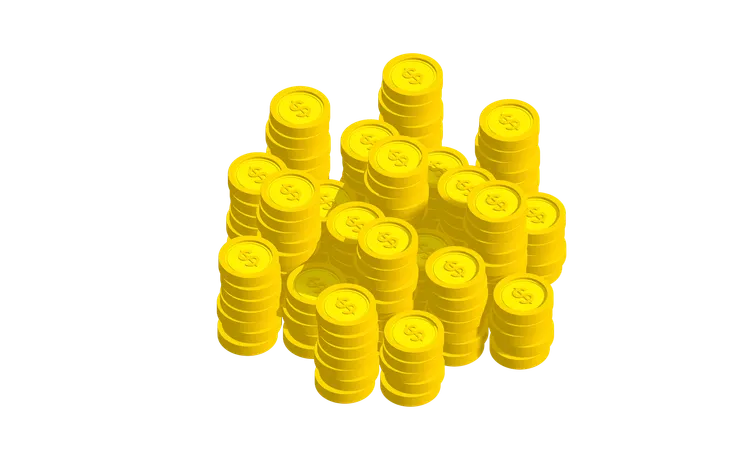 Piles de dollars  3D Icon