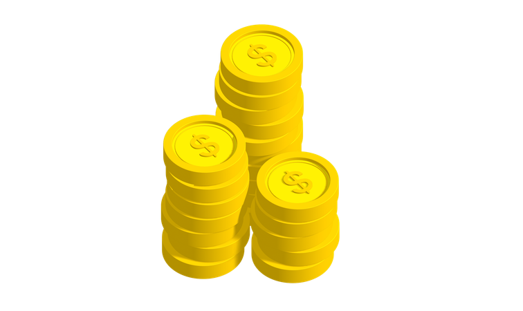 Piles de dollars  3D Icon