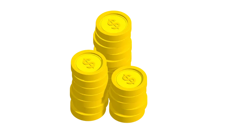 Piles de dollars  3D Icon