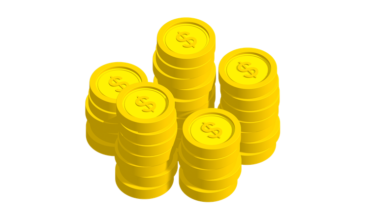 Piles de dollars  3D Icon