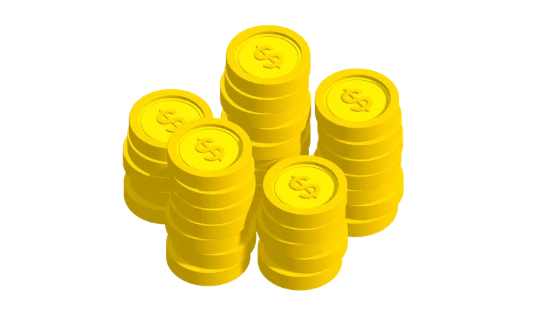 Piles de dollars  3D Icon
