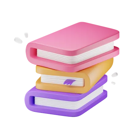 Piles de livres  3D Icon