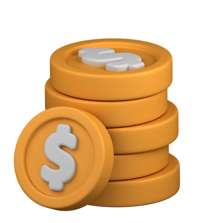 Piles de pièces de monnaie  3D Icon