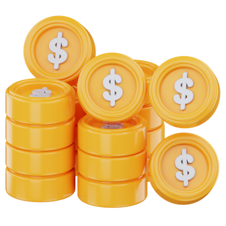 Tas de pièces de monnaie  3D Icon