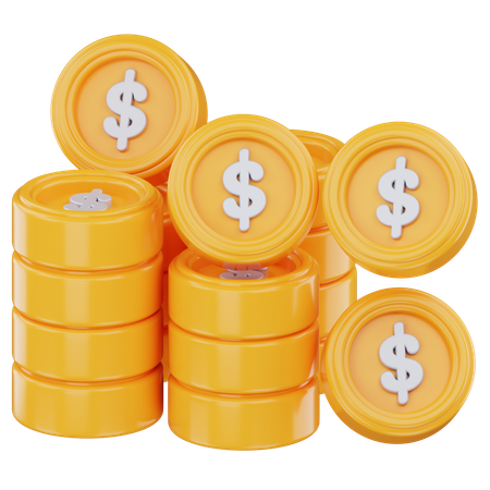 Piles Of Coin  3D Icon
