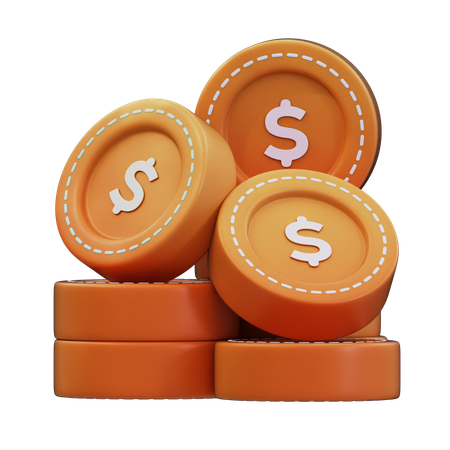 PILES OF COIN  3D Icon