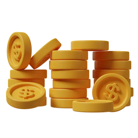Piles Of Money  3D Icon