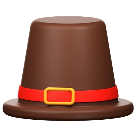 Pilgrim Hat 3 D Icon Illustration 3D Icon