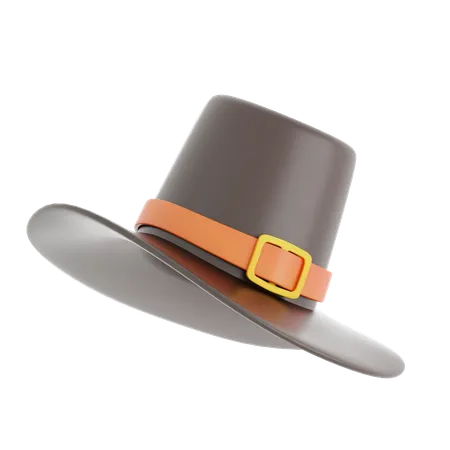 Pilgrim Hat  3D Icon
