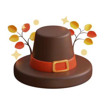 Pilgrim Hat  3D Icon