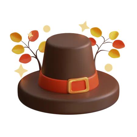 Pilgrim Hat  3D Icon