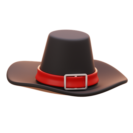 Pilgrim Hat  3D Icon