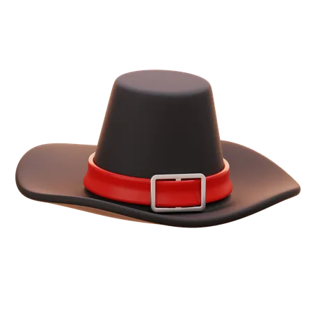 Pilgrim Hat  3D Icon