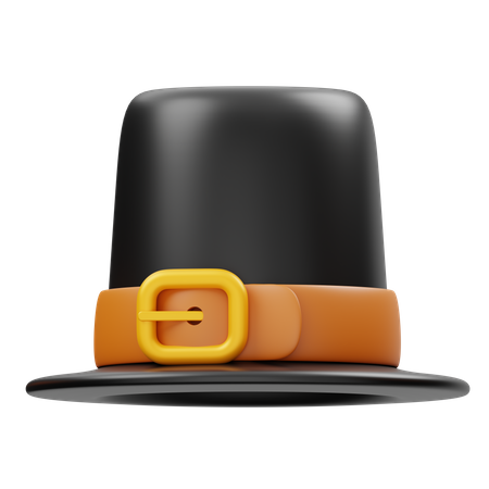 Pilgrim Hat  3D Icon