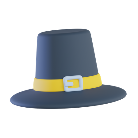 Pilgrim Hat  3D Icon