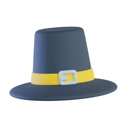 Pilgrim Hat  3D Icon