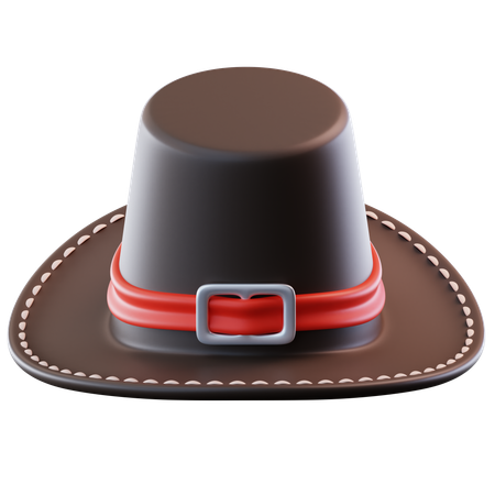 Pilgrim Hat  3D Icon