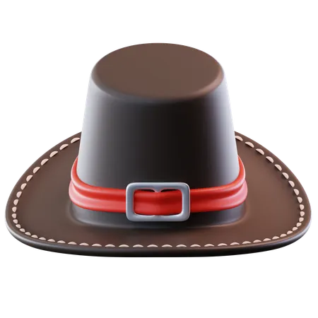 Pilgrim Hat  3D Icon