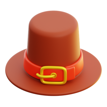 Pilgrim Hat  3D Icon