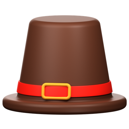 Pilgrim Hat  3D Icon