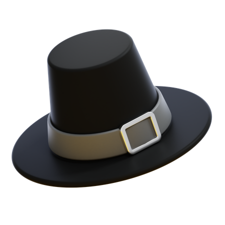 Pilgrim Hat  3D Icon