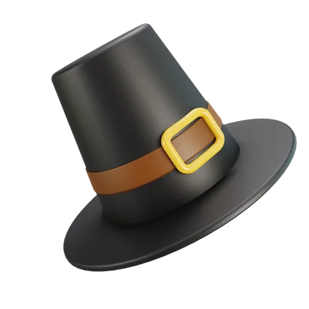 Pilgrim Hat  3D Illustration