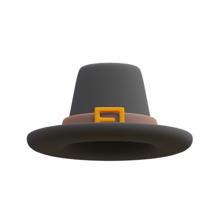 Pilgrim Hat 3D Illustration