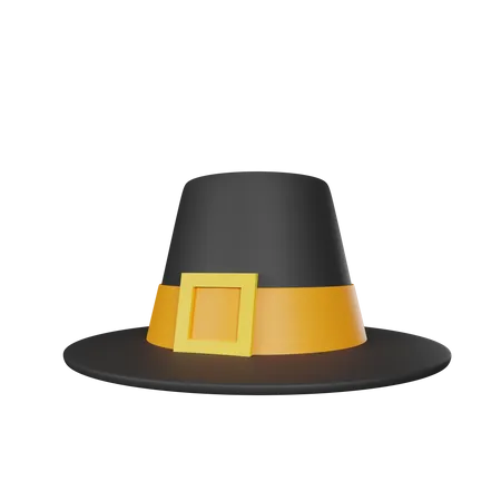 Pilgrim Hat 3D Icon
