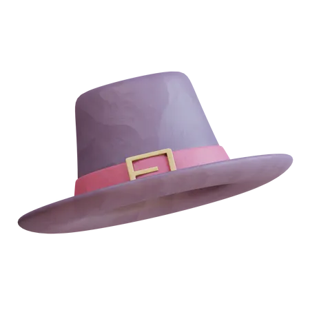 3 D Pilgrim Hat Illustration 3D Icon