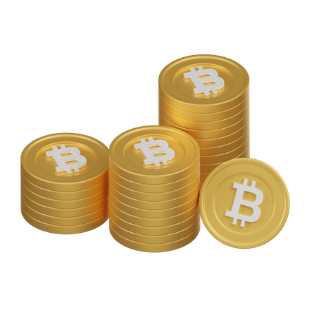 Pilha de bitcoins  3D Icon