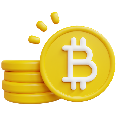 Pilha de bitcoins  3D Icon