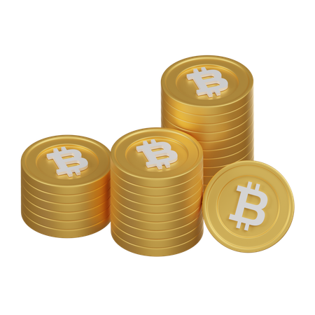 Pilha de bitcoins  3D Icon