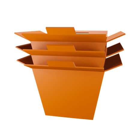 Pilha de caixas de refeições  3D Illustration