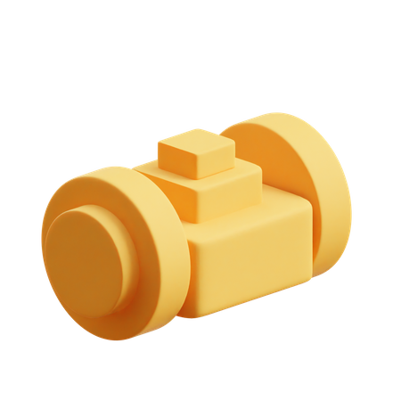 Pilha de cubos com rodas  3D Icon